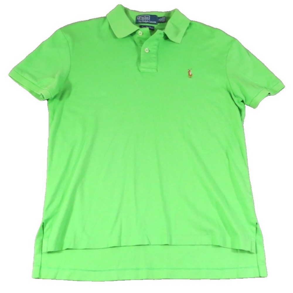 Polo Ralph Lauren Pima Soft Touch Shirt Luxury Cotton Men Small Green Short Logo